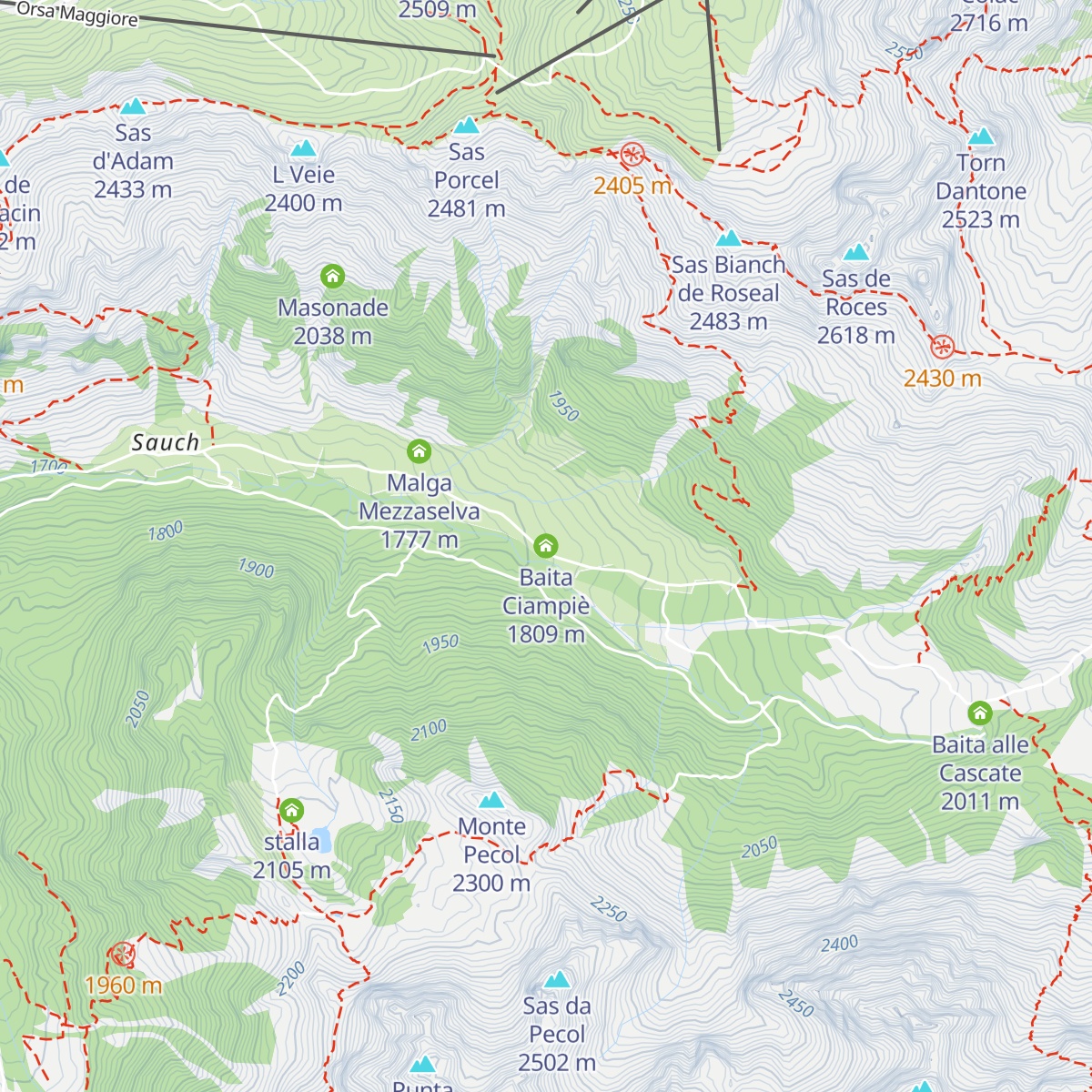 Baita Ciampiè map