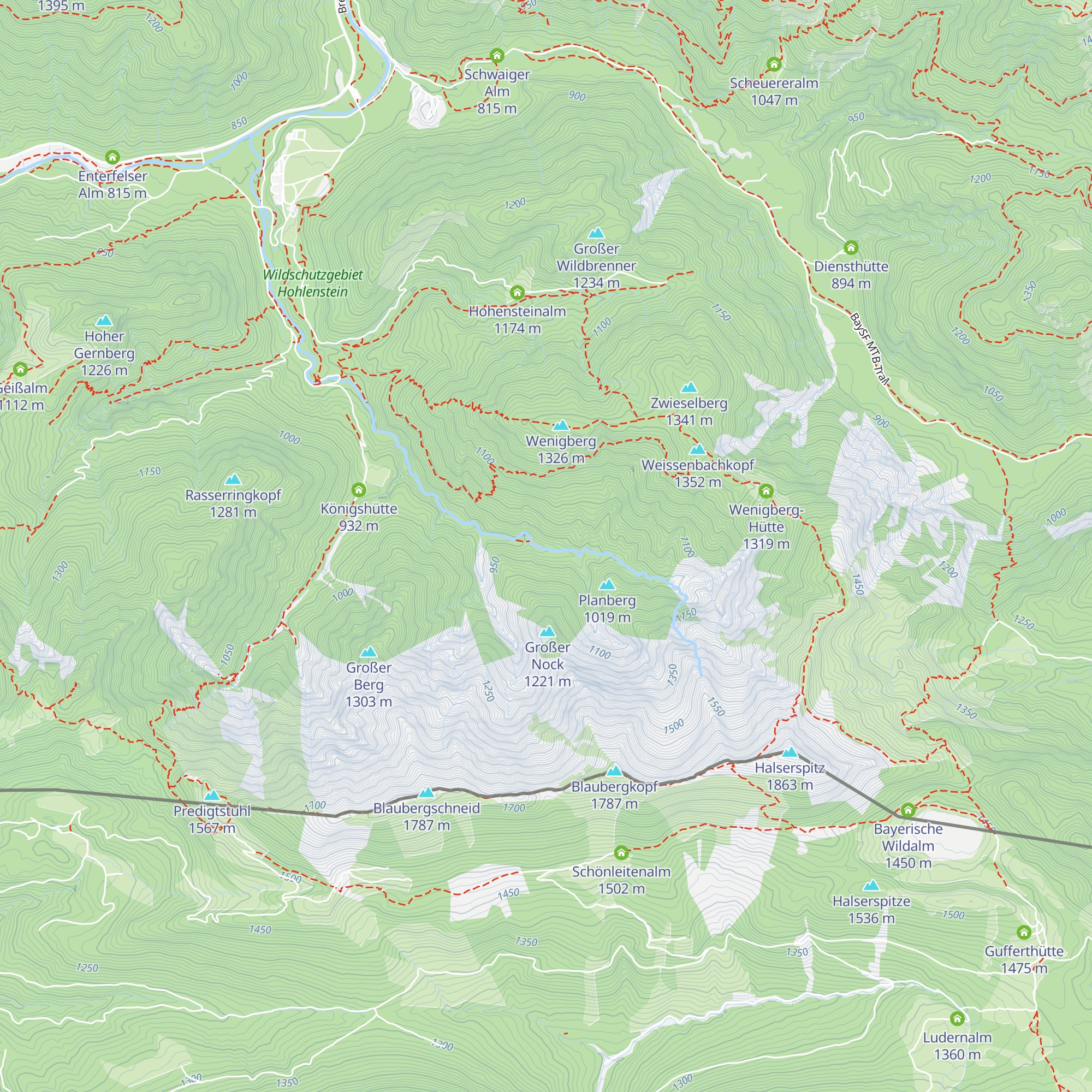 Ehem. Hofbauernweissachalm map
