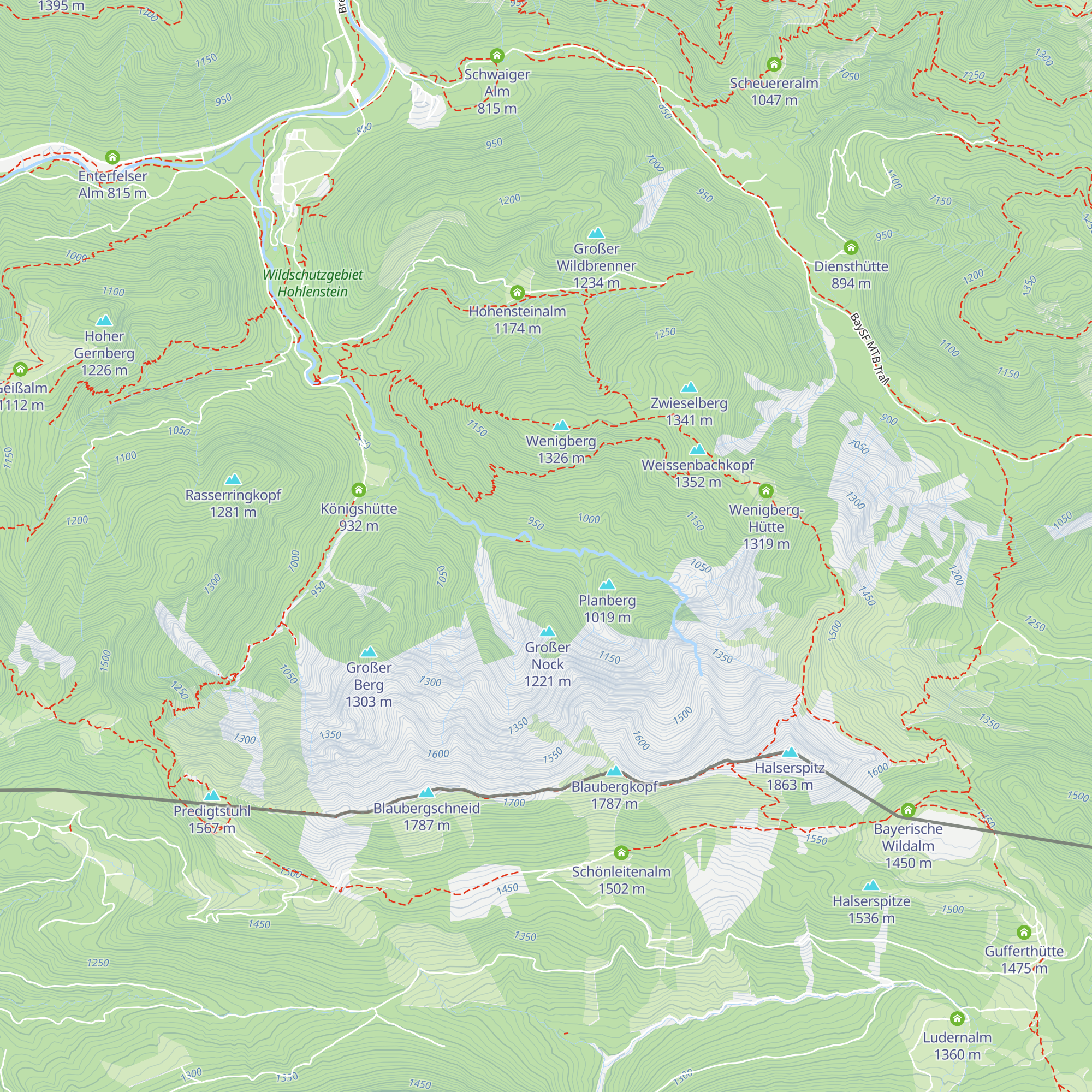Ehem. Hofbauernweissachalm map