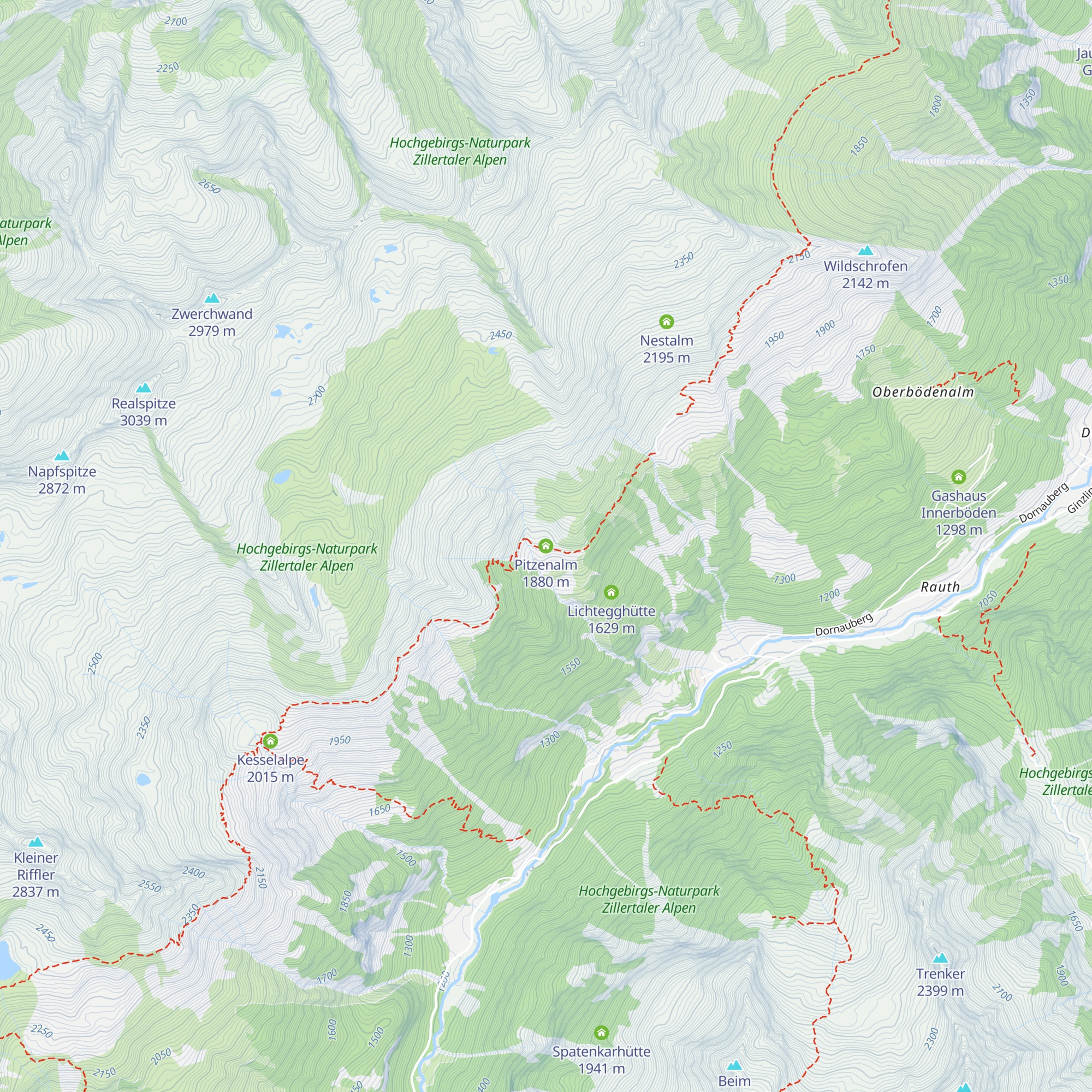Pitzenalm map