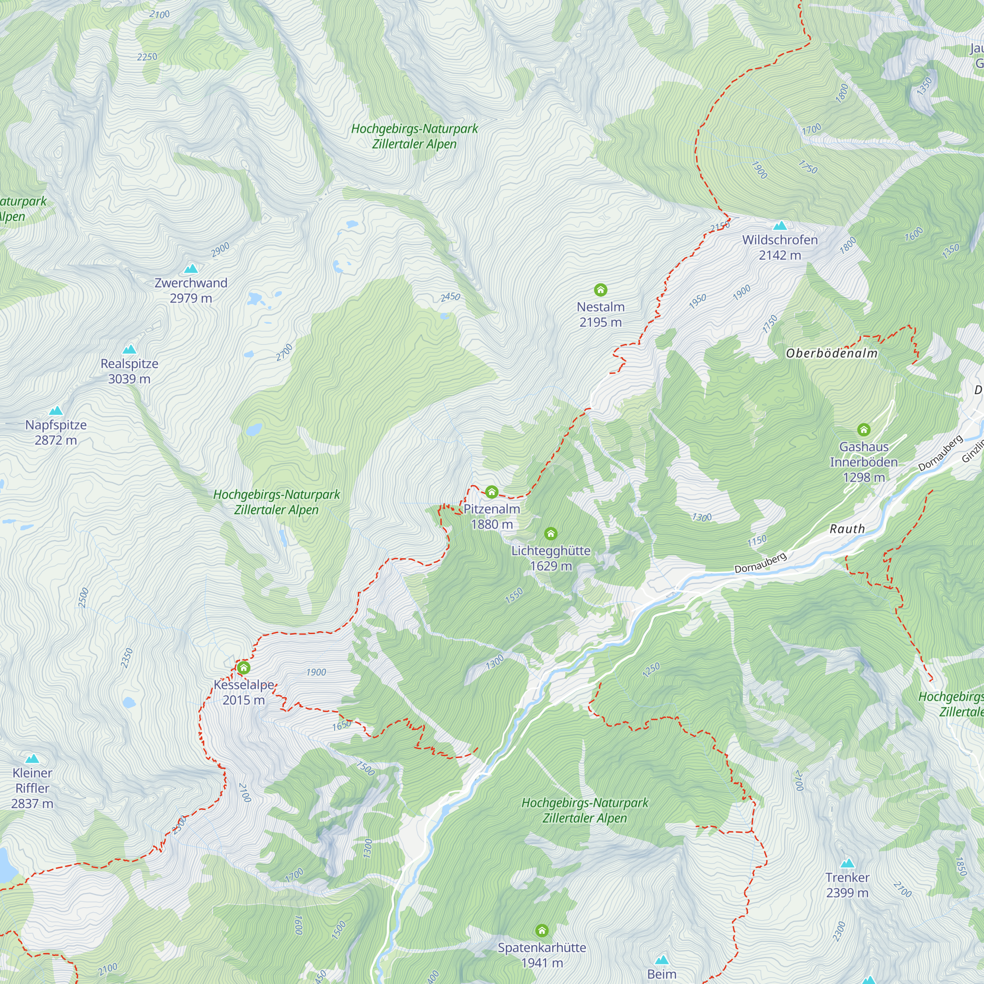 Pitzenalm map