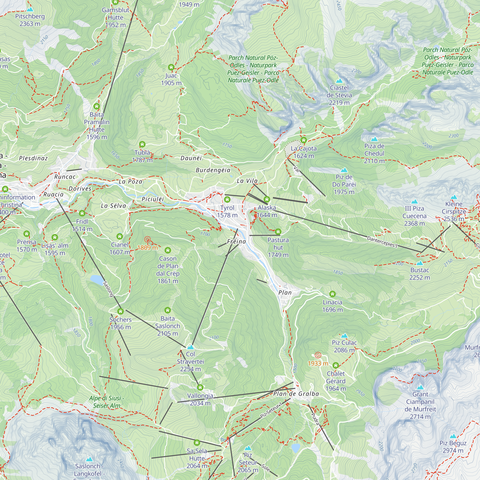 Restaurant Freina map