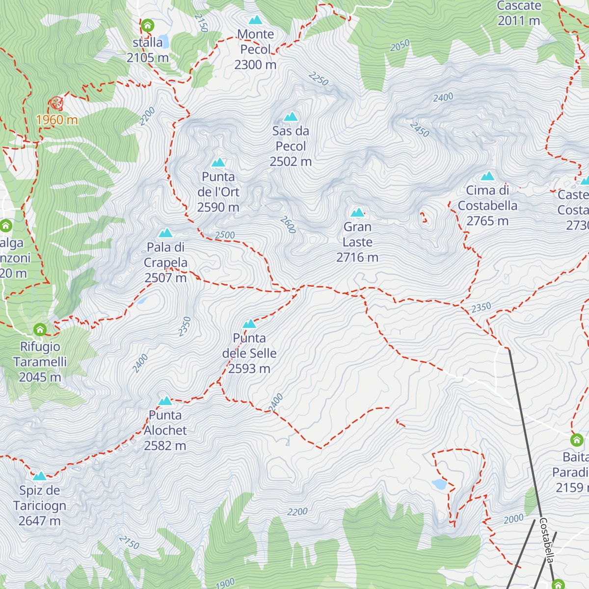 Rifugio Passo delle Selle map