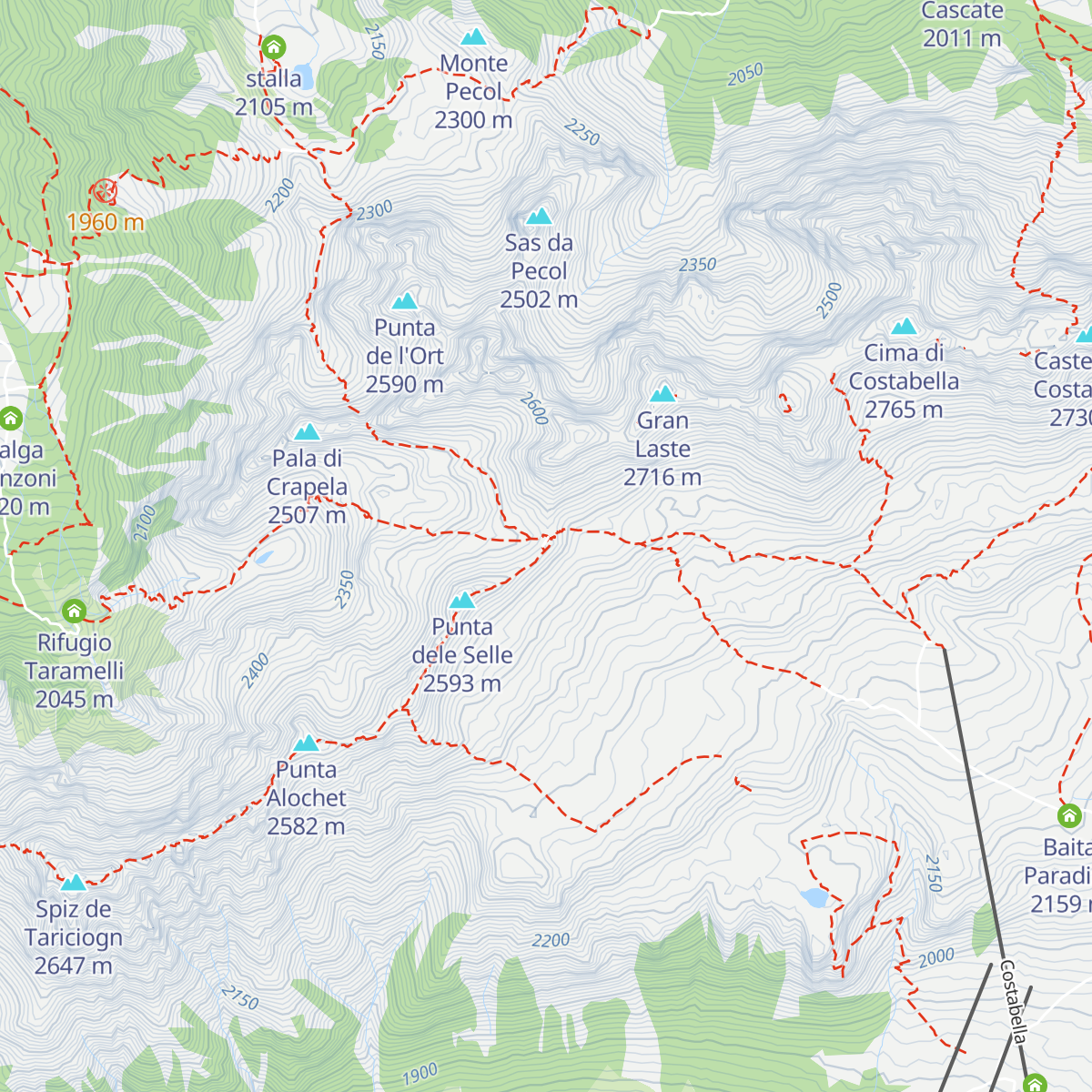 Rifugio Passo delle Selle map