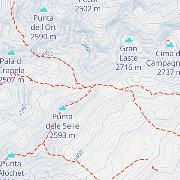 Map of Rifugio Passo delle Selle