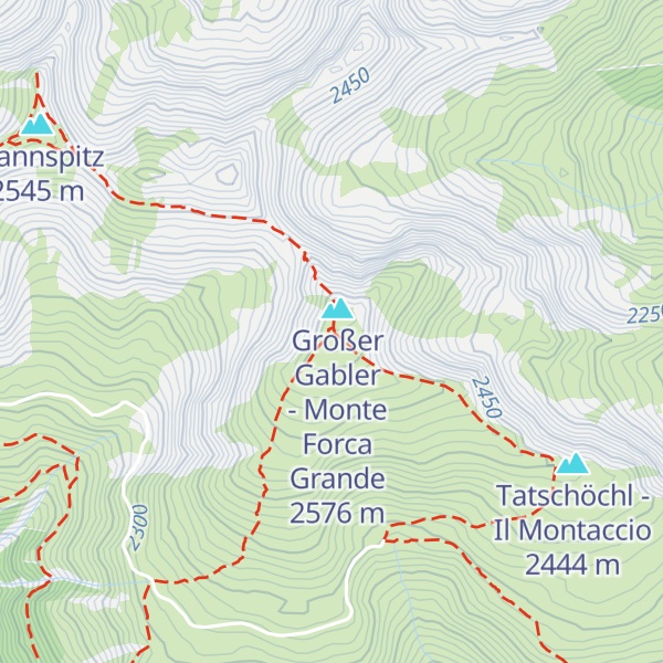 Map of Gabler Biwak - Bivacco Gabler