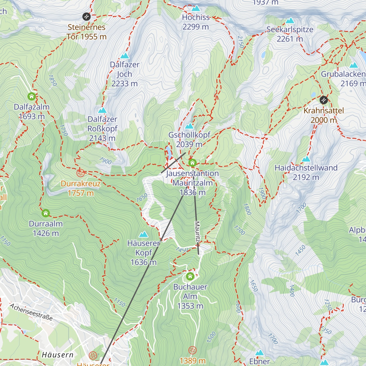 Erfurter Hütte map