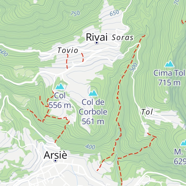 Map of Col de Corbole