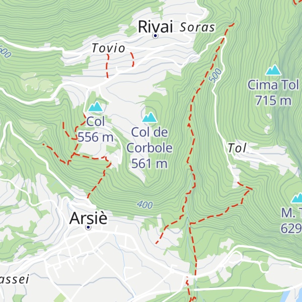 Map of Colle della Guizza