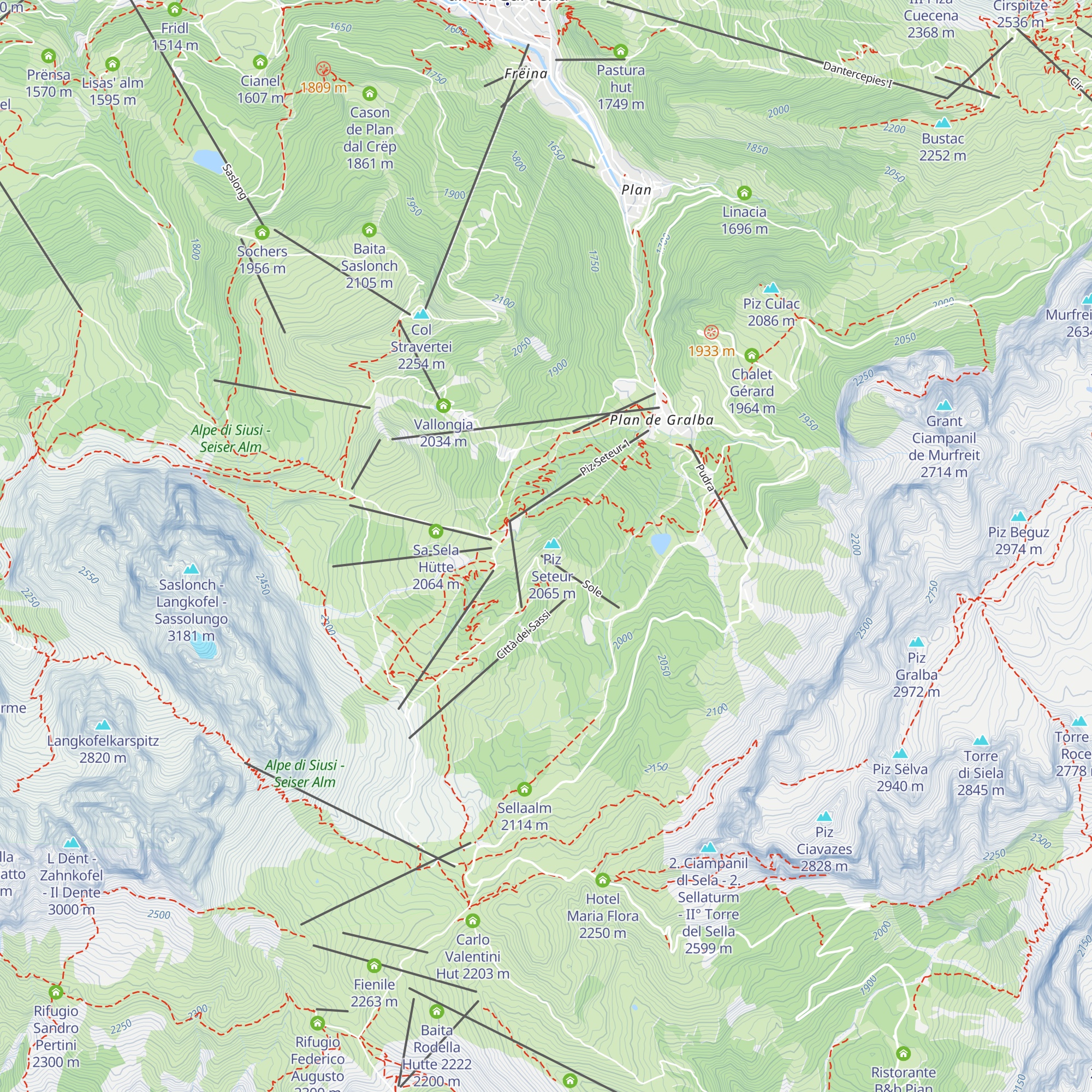 Piz Seteur map
