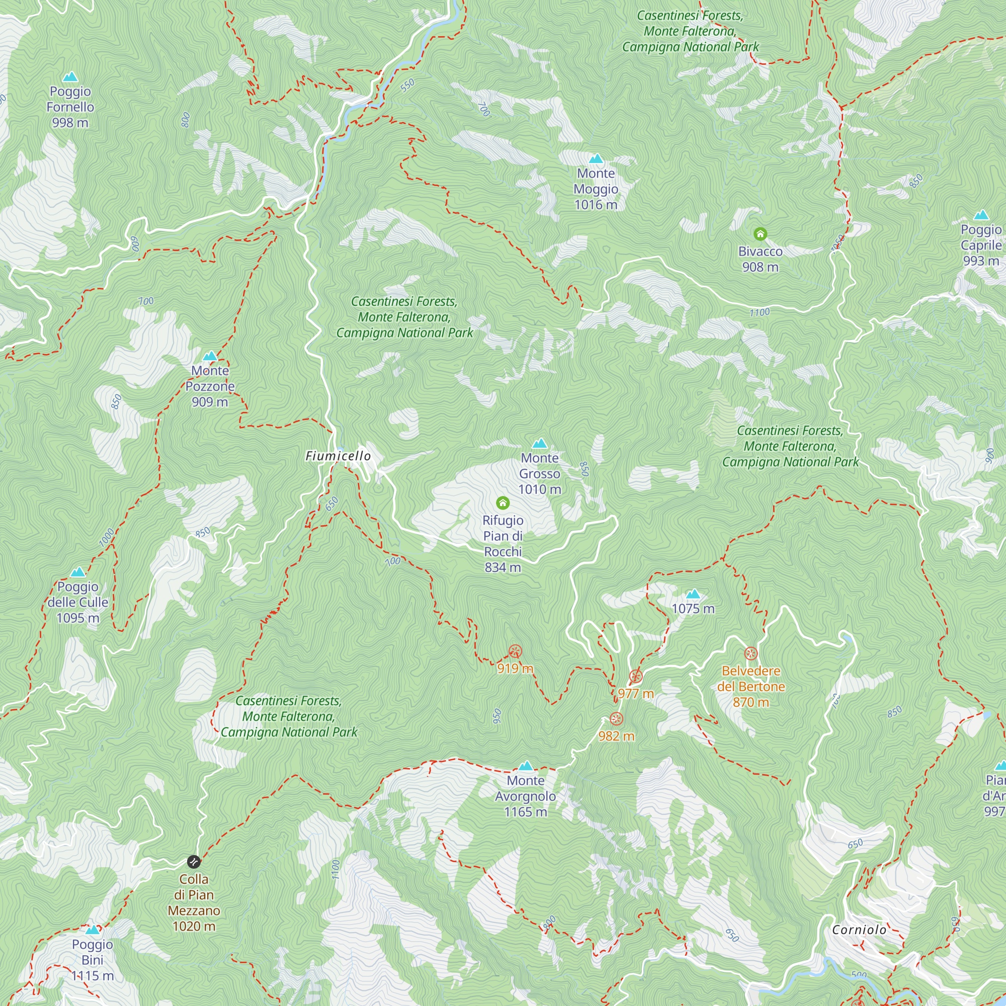 Rifugio Pian di Rocchi map