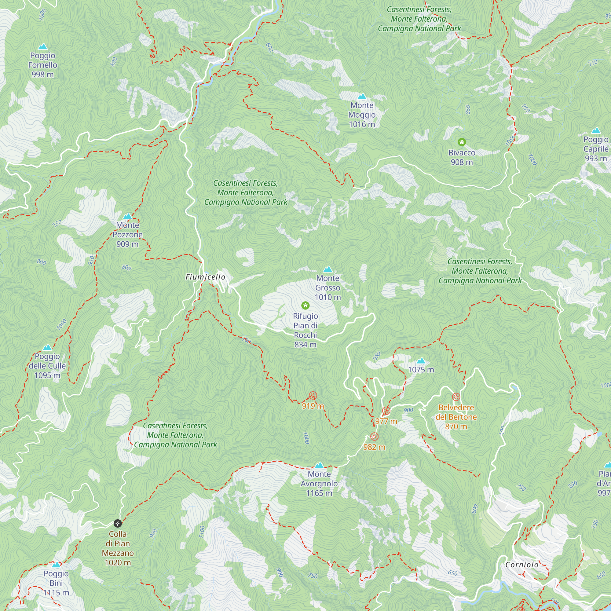 Rifugio Pian di Rocchi map