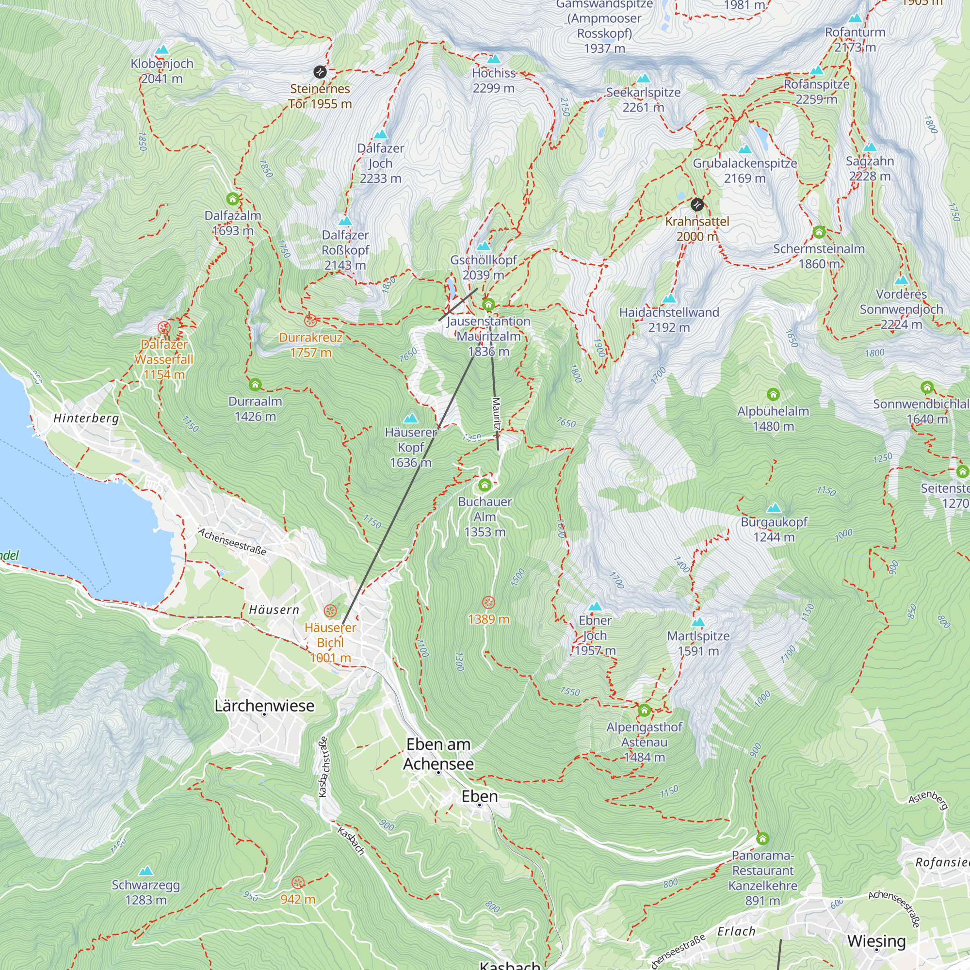 Buchauer Alm map