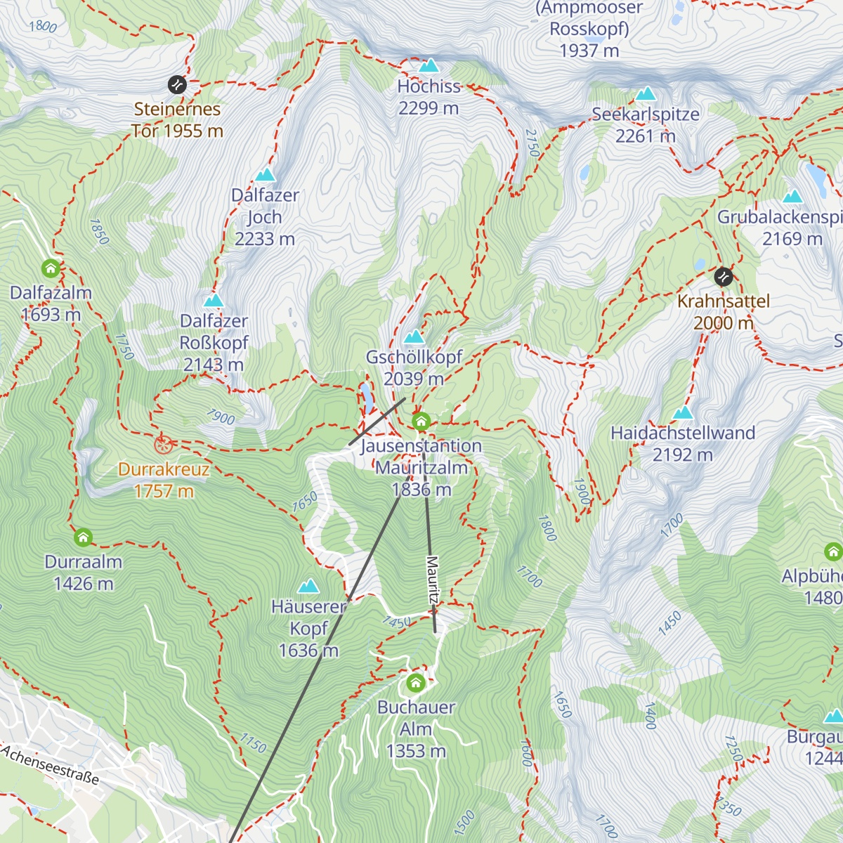 Jausenstantion Mauritzalm map
