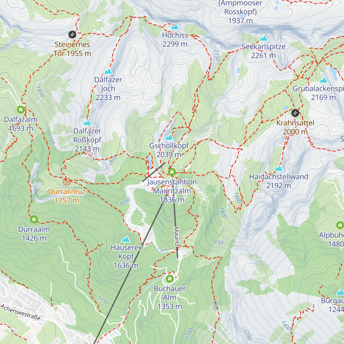 Jausenstantion Mauritzalm map