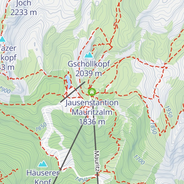 Map of Jausenstantion Mauritzalm