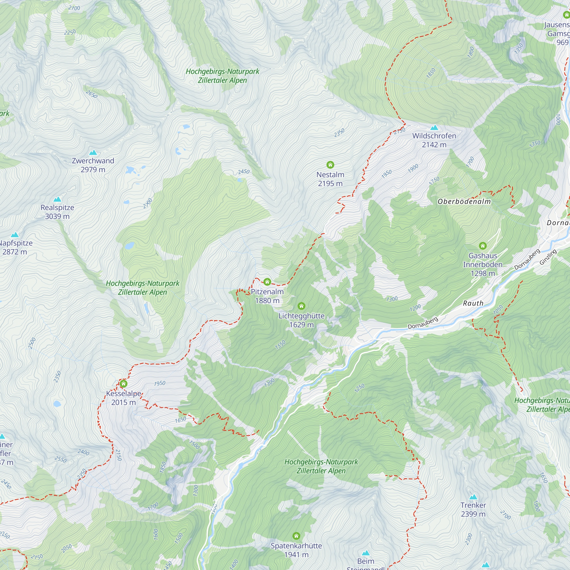 Pitzenalm map