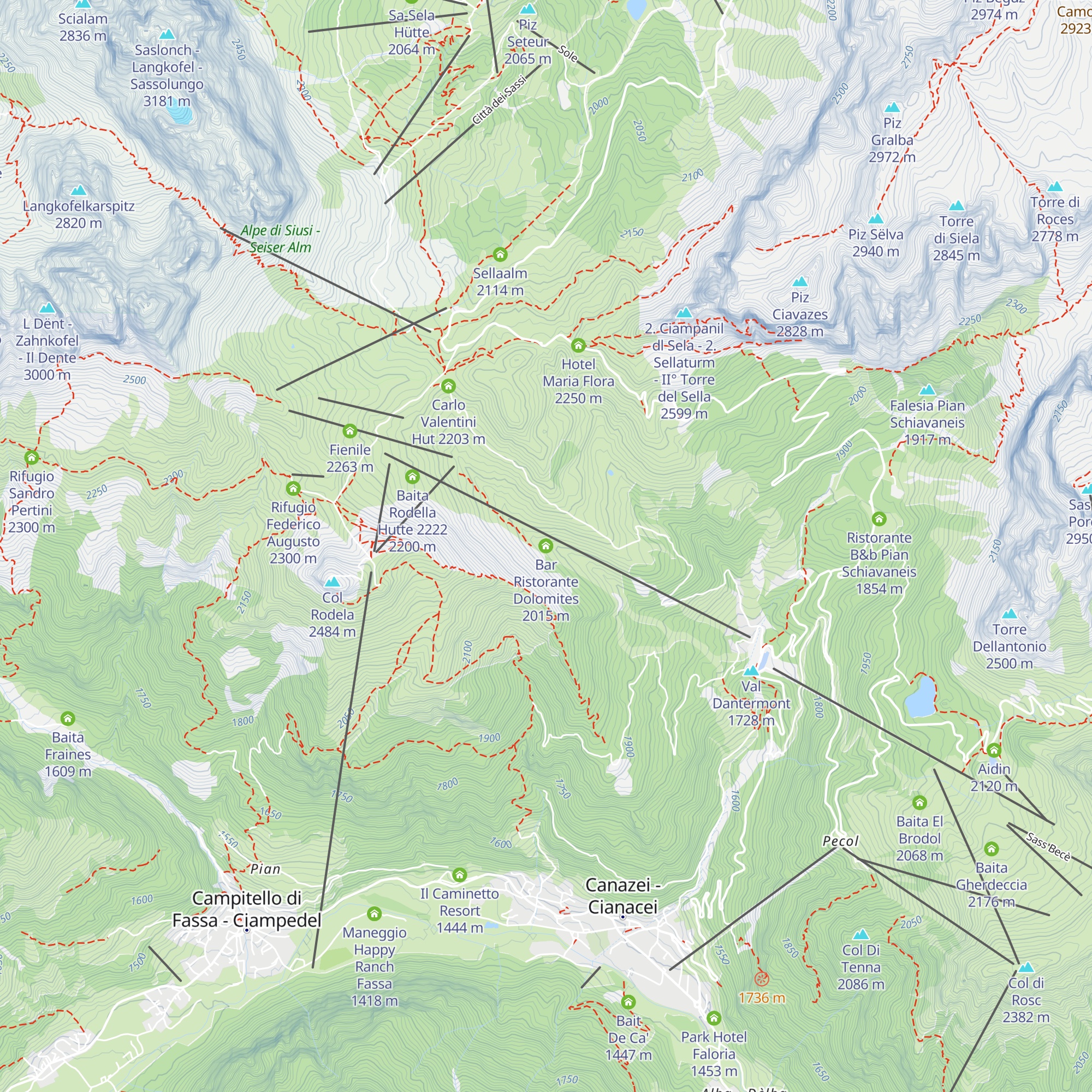 Bar Ristorante Dolomites map