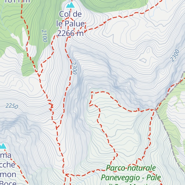 Map of Cima Juribrutto - Gereburt