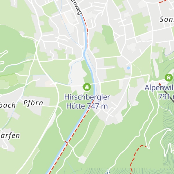 Map of Hirschbergler Hütte