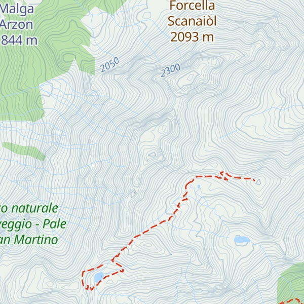 Map of Cima Scanaiòl