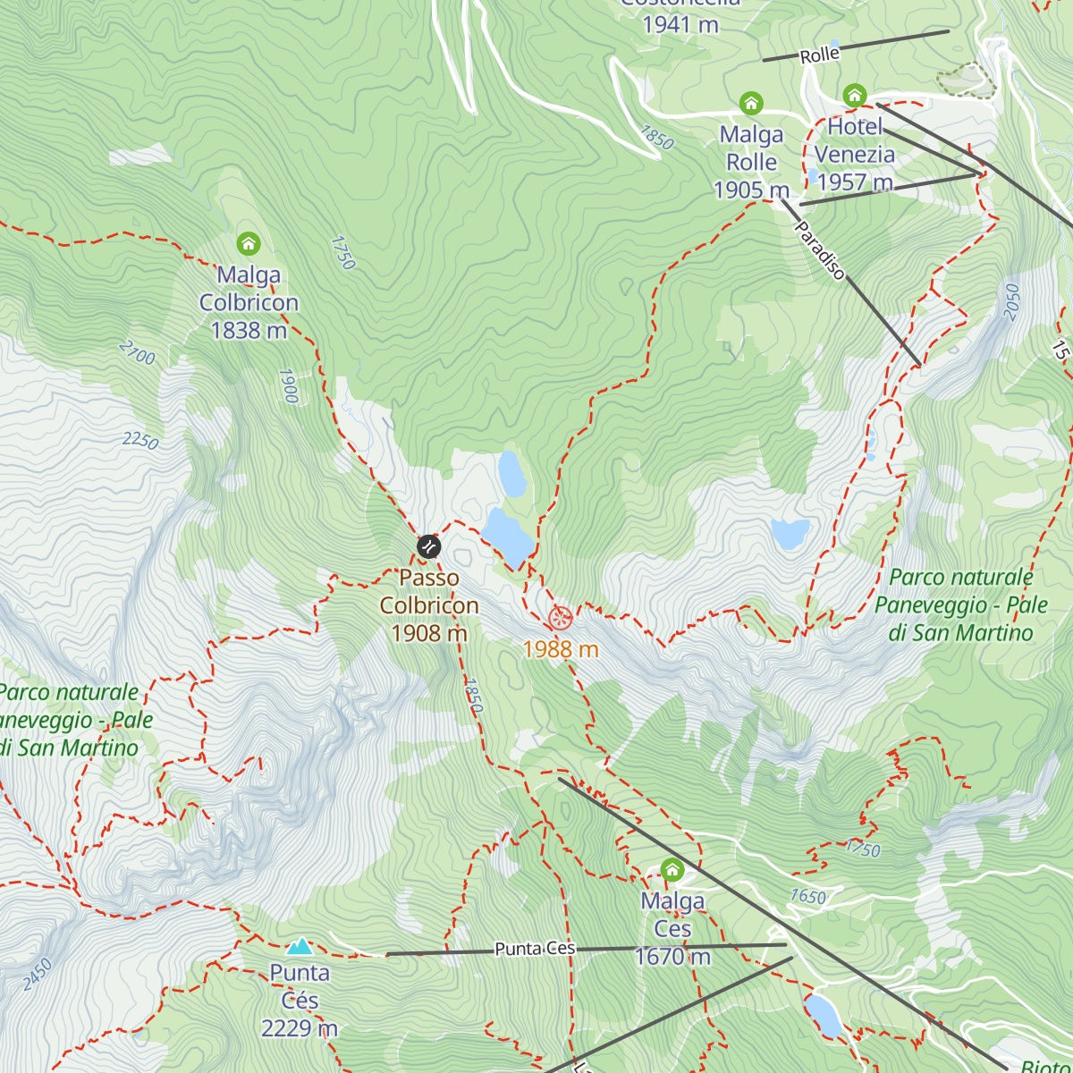 Rifugio Laghi di Colbricon map