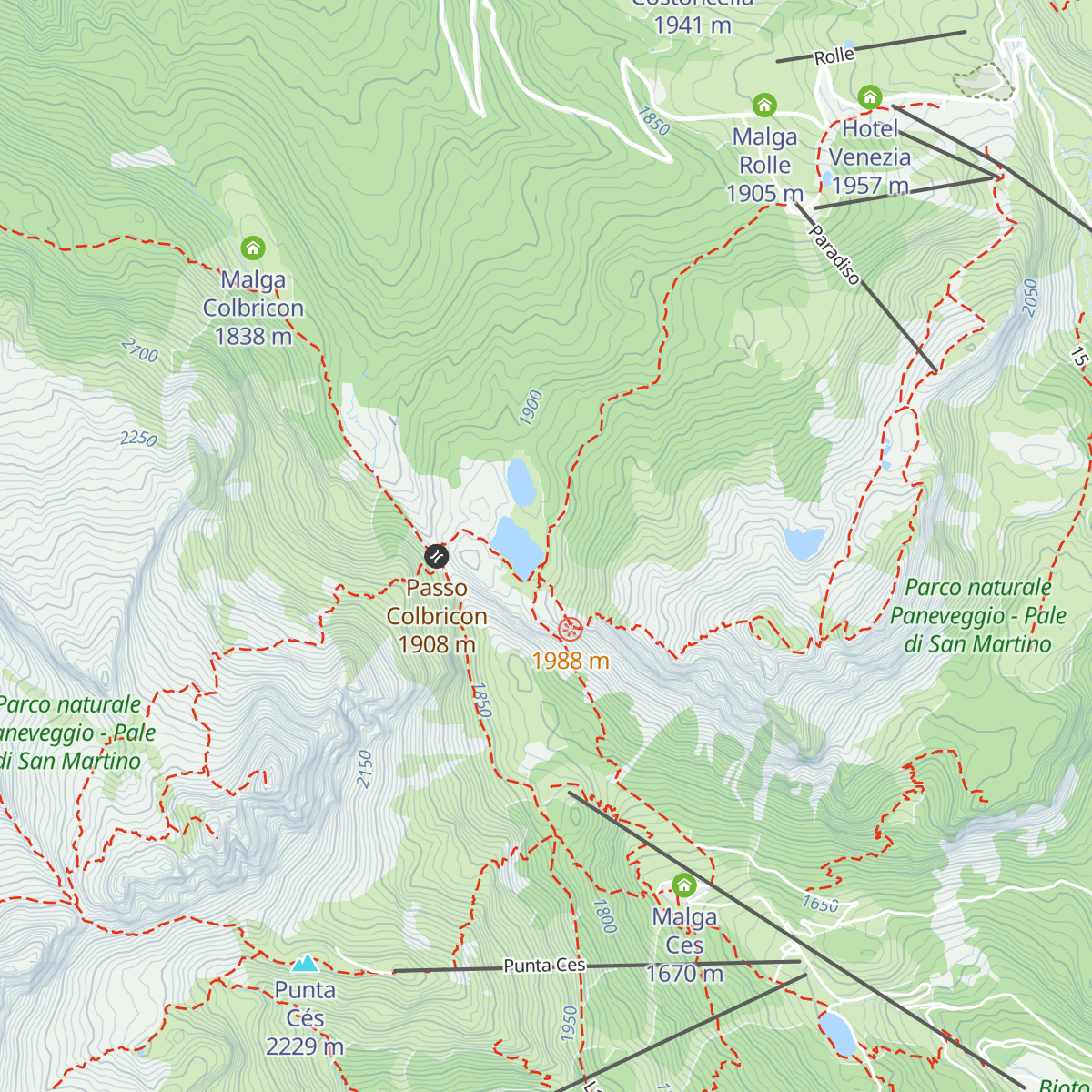 Rifugio Laghi di Colbricon map