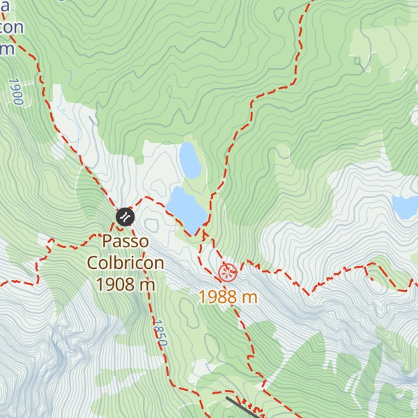 Map of Rifugio Laghi di Colbricon
