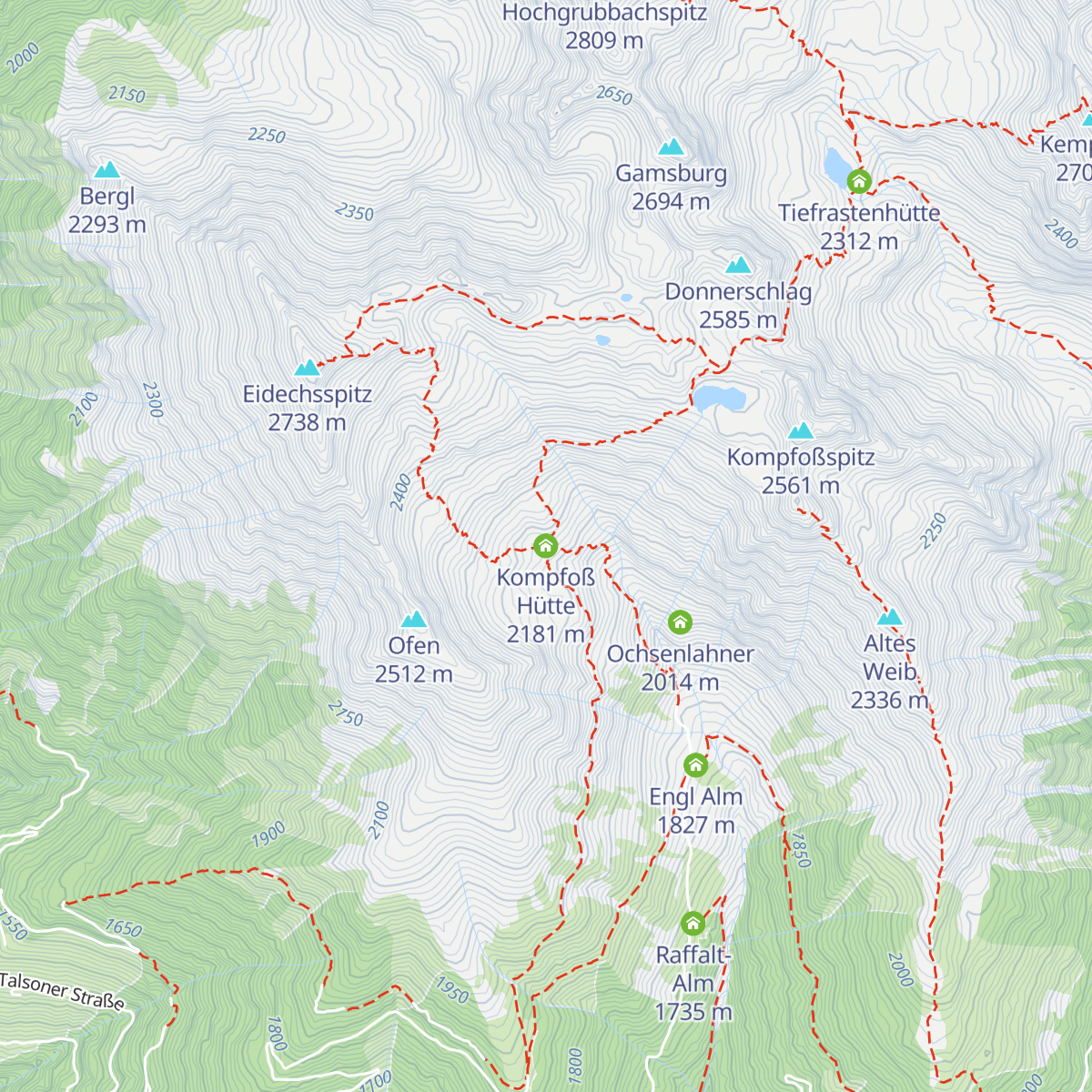 Kompfoß Hütte map