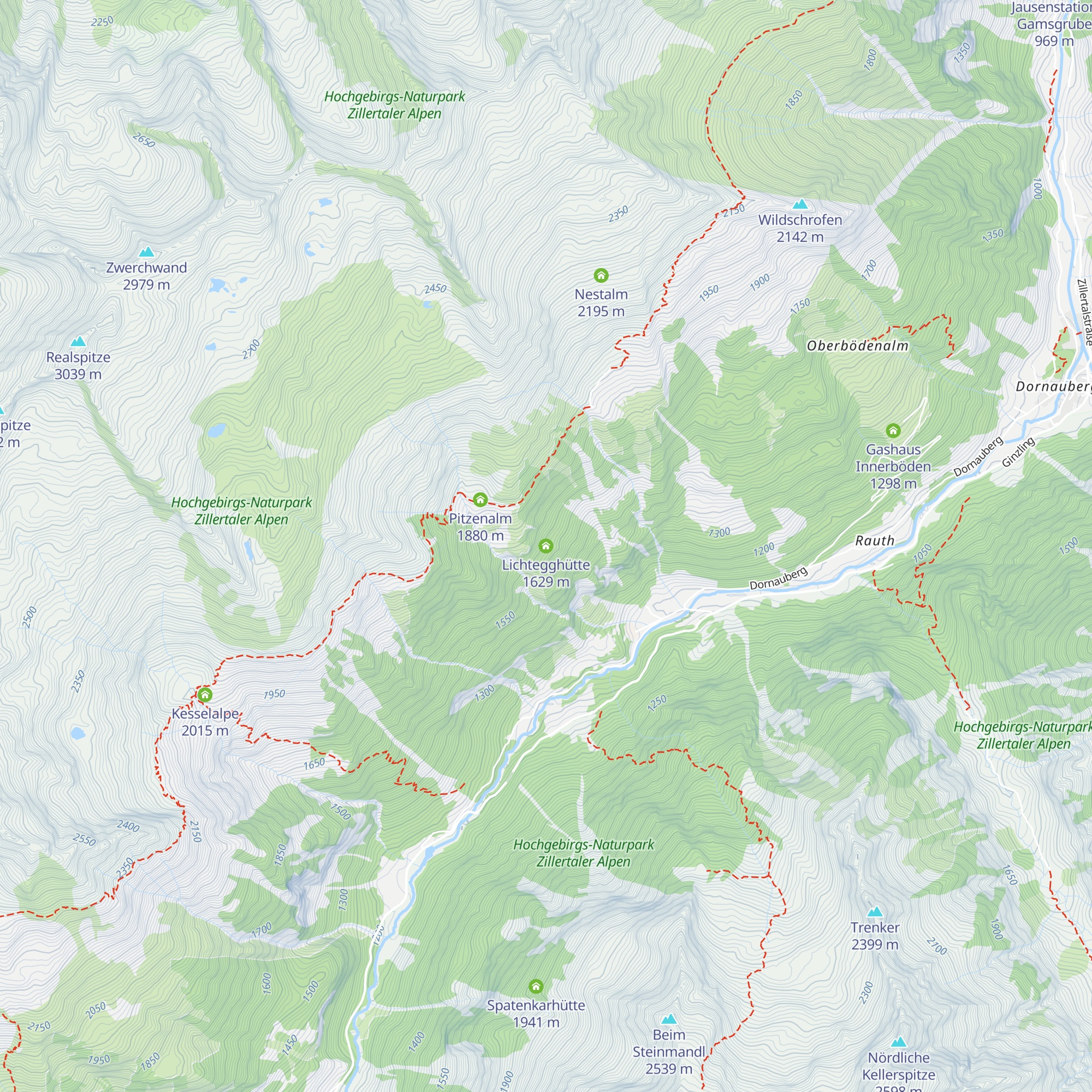 Lichtegghütte map