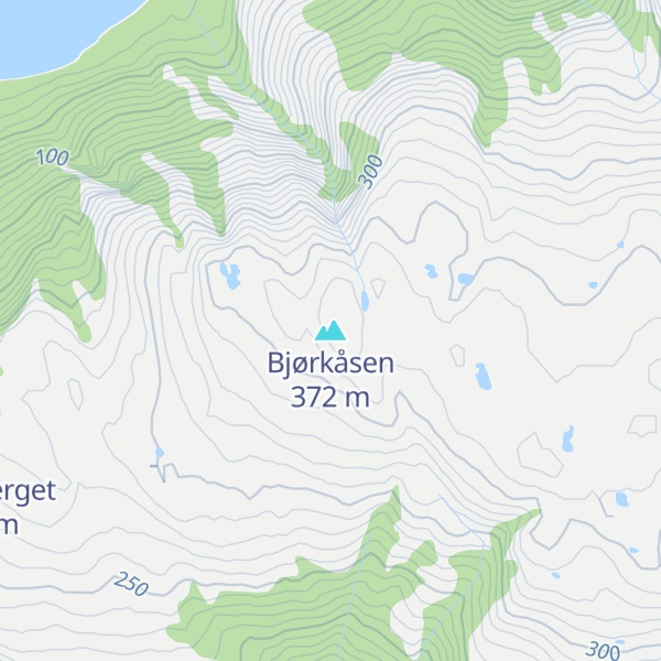 Map of Bjørkåsen