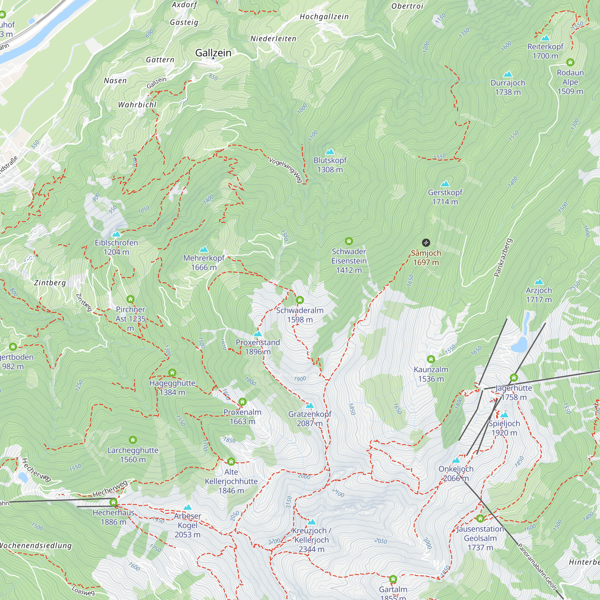 Schwaderalm map