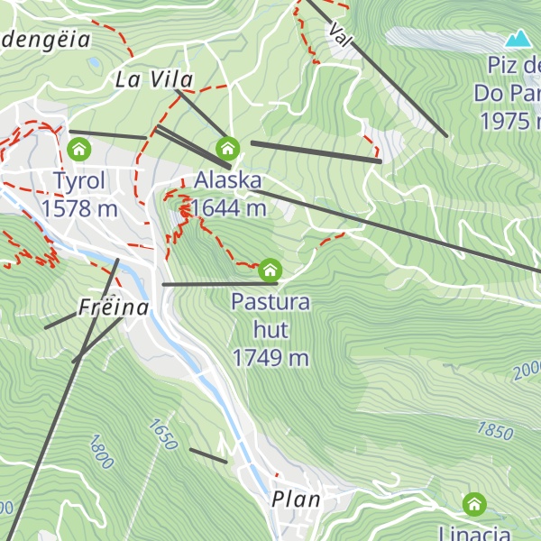 Map of Pastura hut