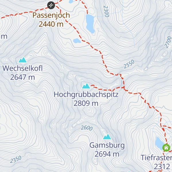 Map of Hochgrubbachspitz