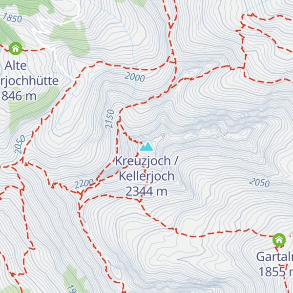 Map of Kreuzjoch / Kellerjoch