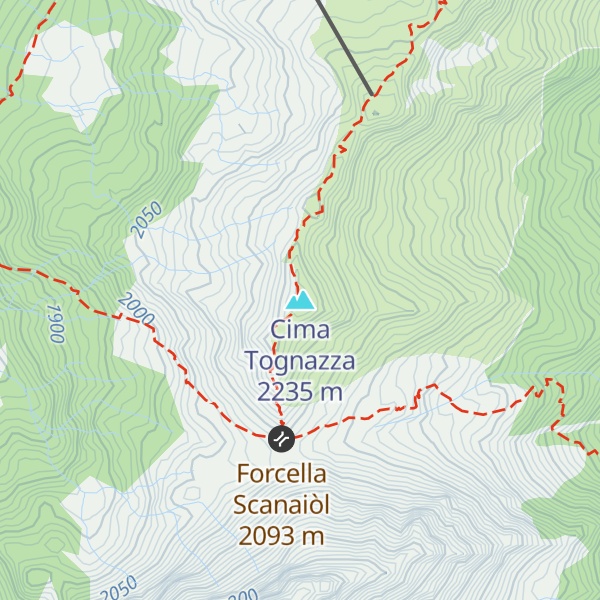 Map of Cima Tognazza
