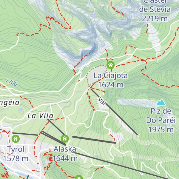 Map of Ciampac hut