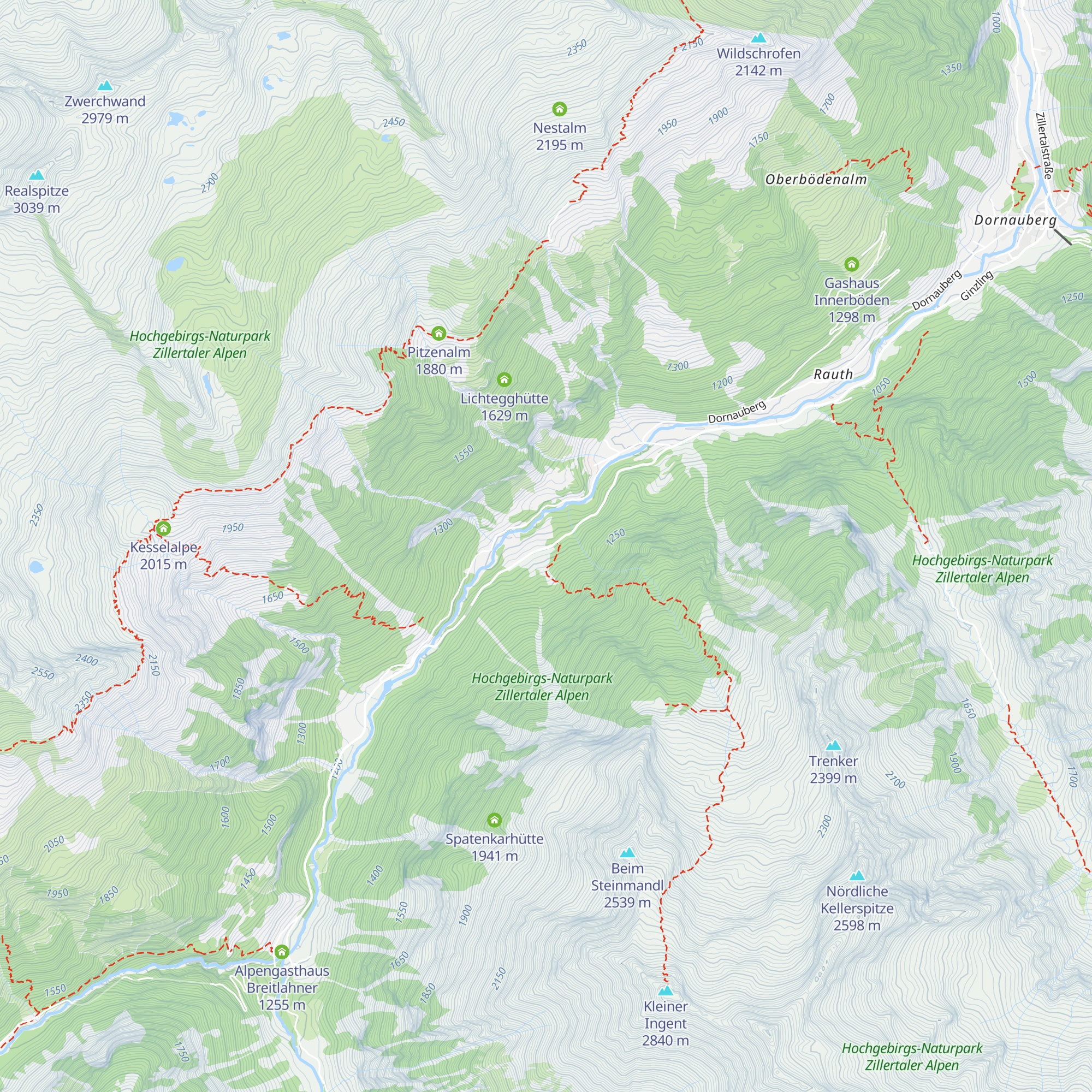 Ingentalalm map