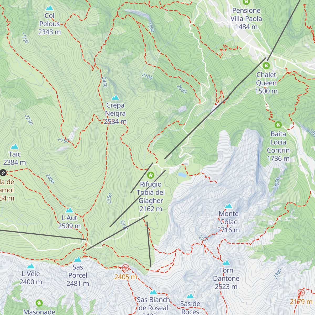Baita Valeruz map