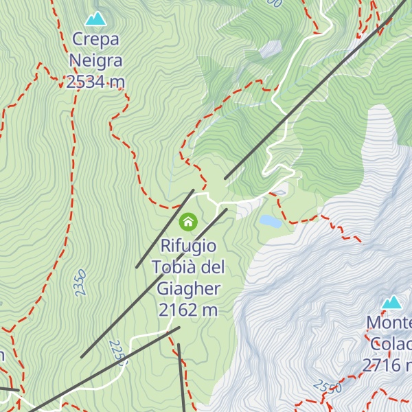 Map of Rifugio Ciampac