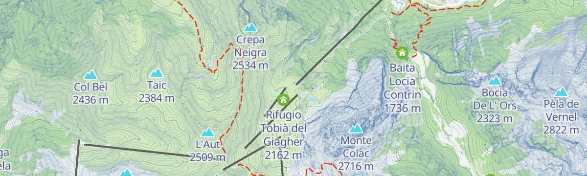 Map of the start of Farmer driver at Ciampac