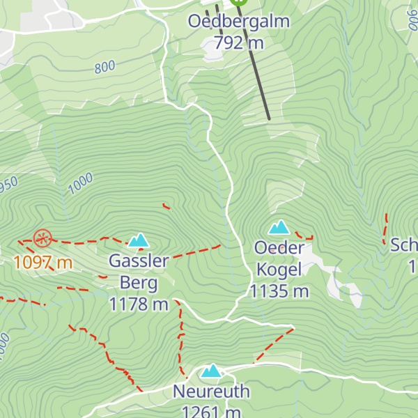 Map of Ödberghütte 1933