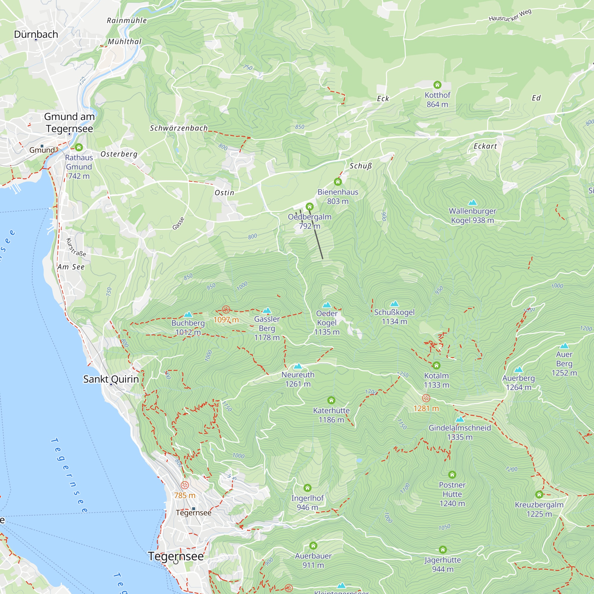 Ödberghütte 1933 map