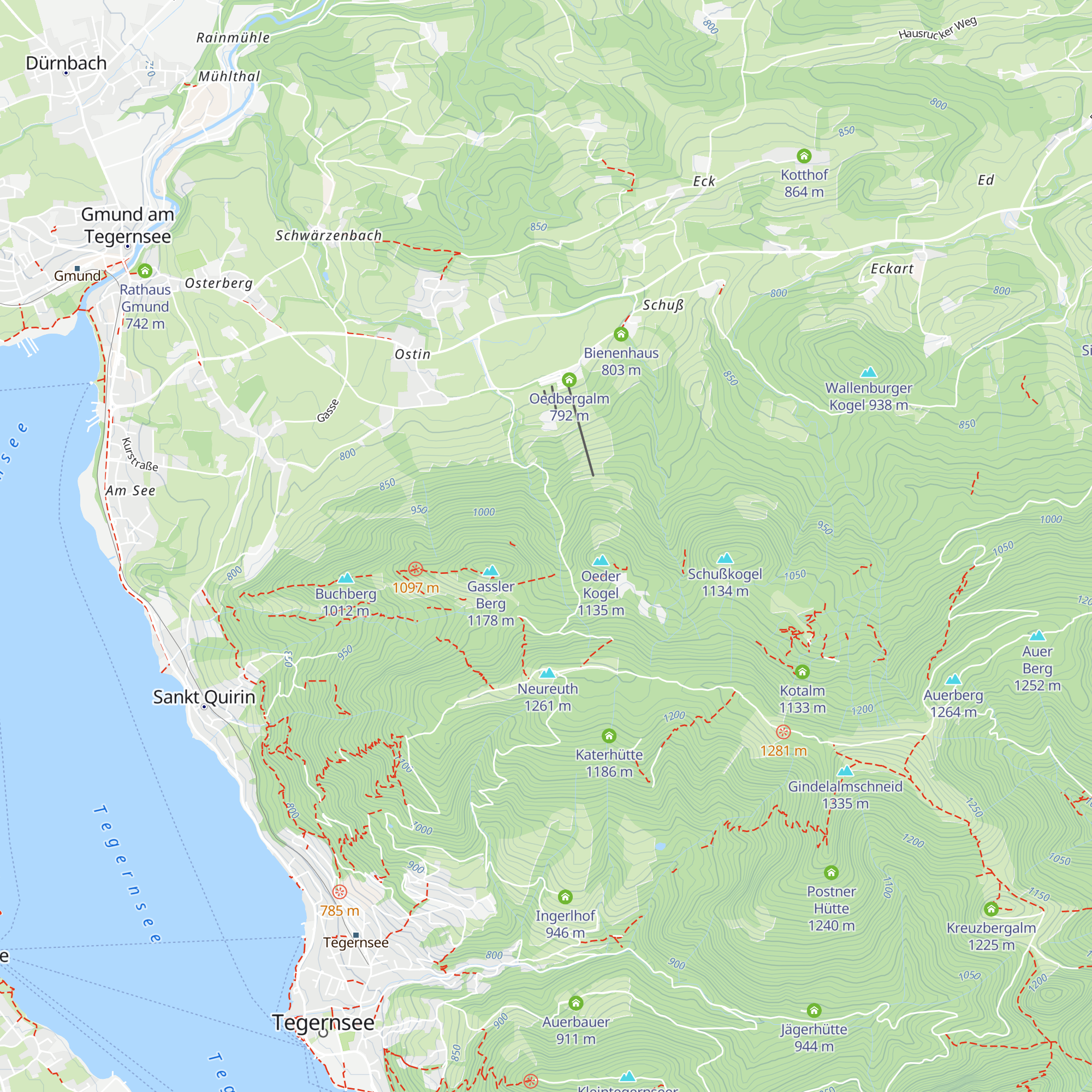 Ödberghütte 1933 map
