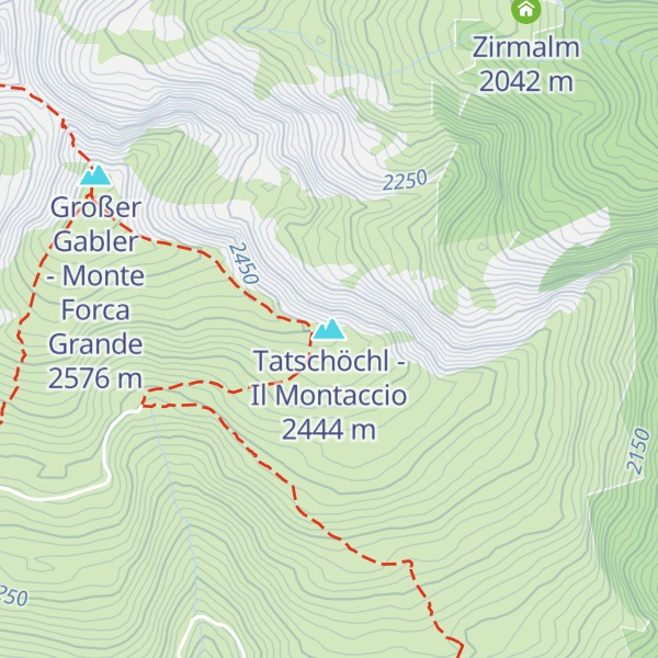 Map of Tatschöchl - Il Montaccio