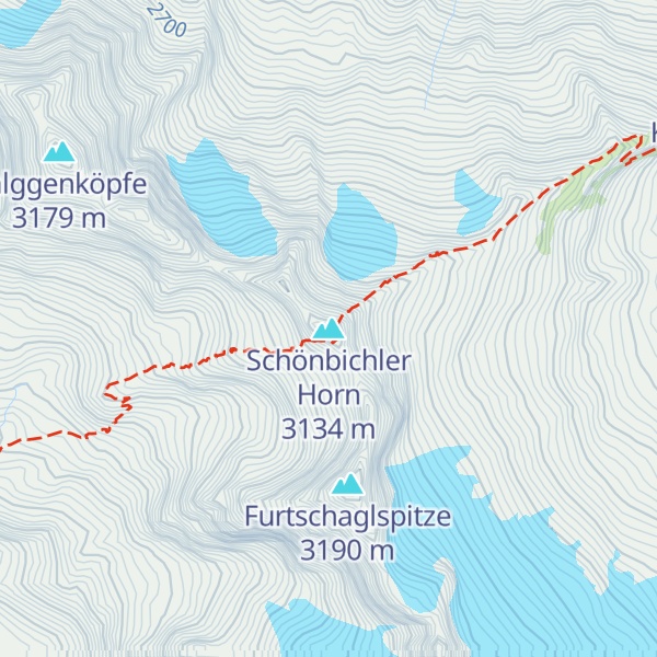 Map of Schönbichler Horn