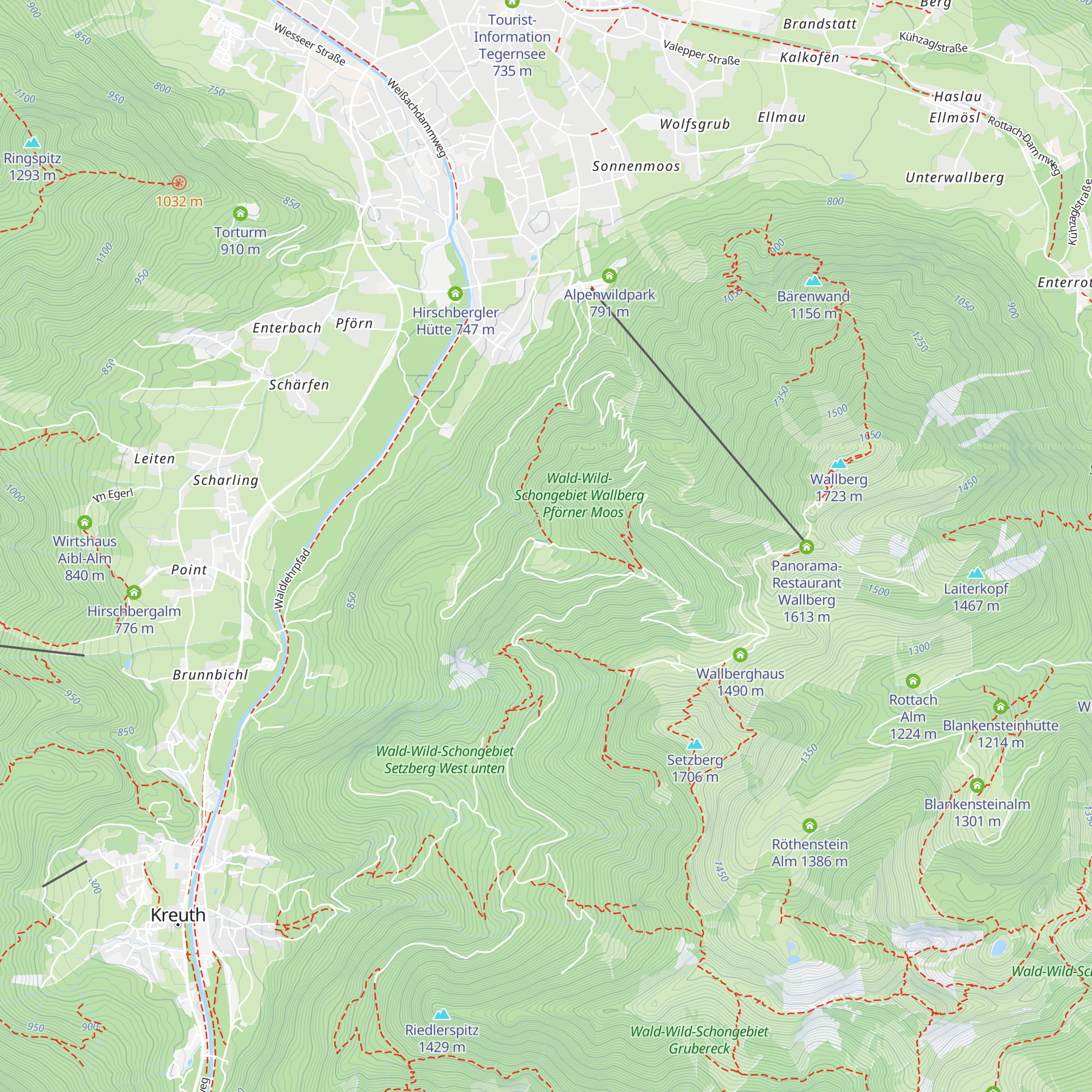 Wallbergmoosalm Berggaststätte map
