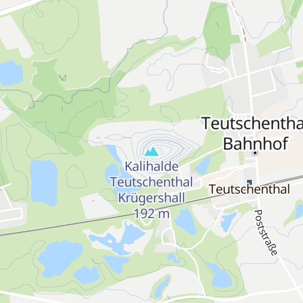 Map of Kalihalde Teutschenthal Krügershall