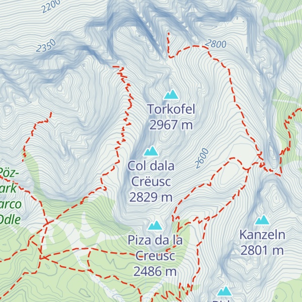 Map of Col dala Crëusc