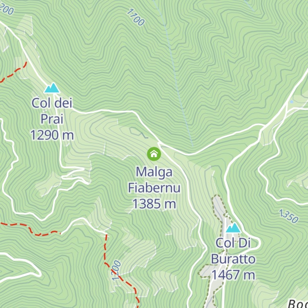 Map of Malga Fiabernu
